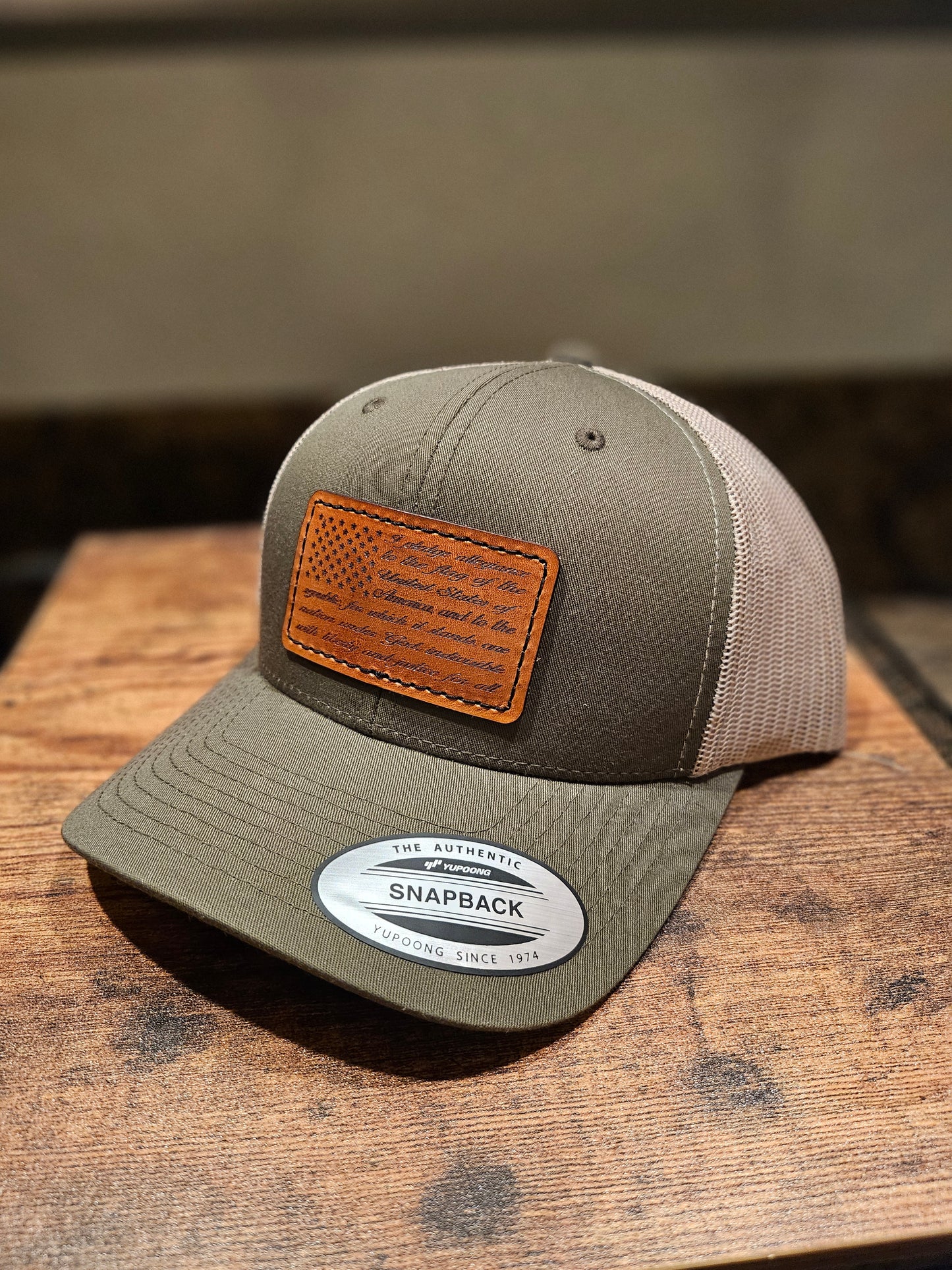 The Pledge of Allegiance - Leather Patch - Trucker Hat