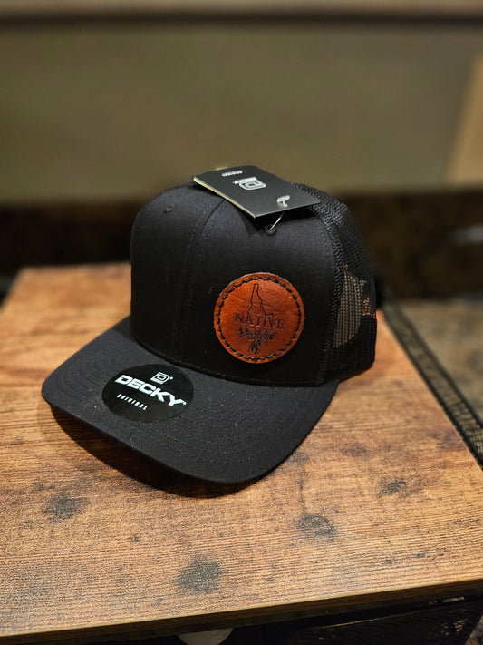 Idaho Native Leather Patch - Trucker Hat