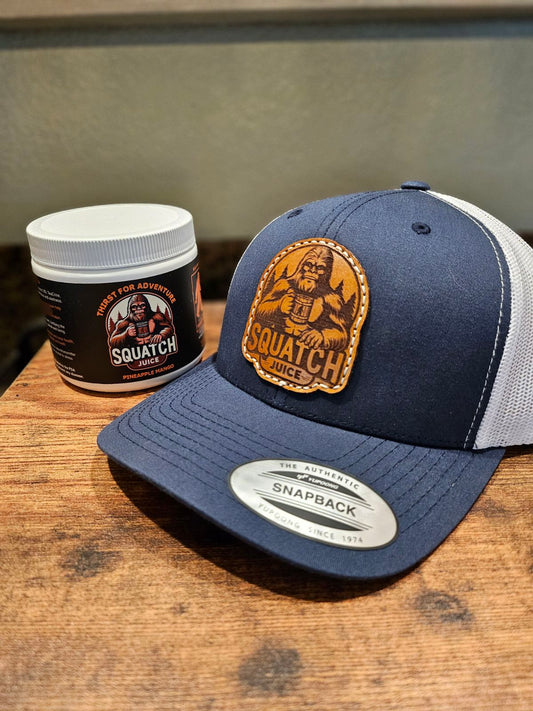 Custom - Business Logo - Leather Patch - Trucker Hat - Squatchjuice